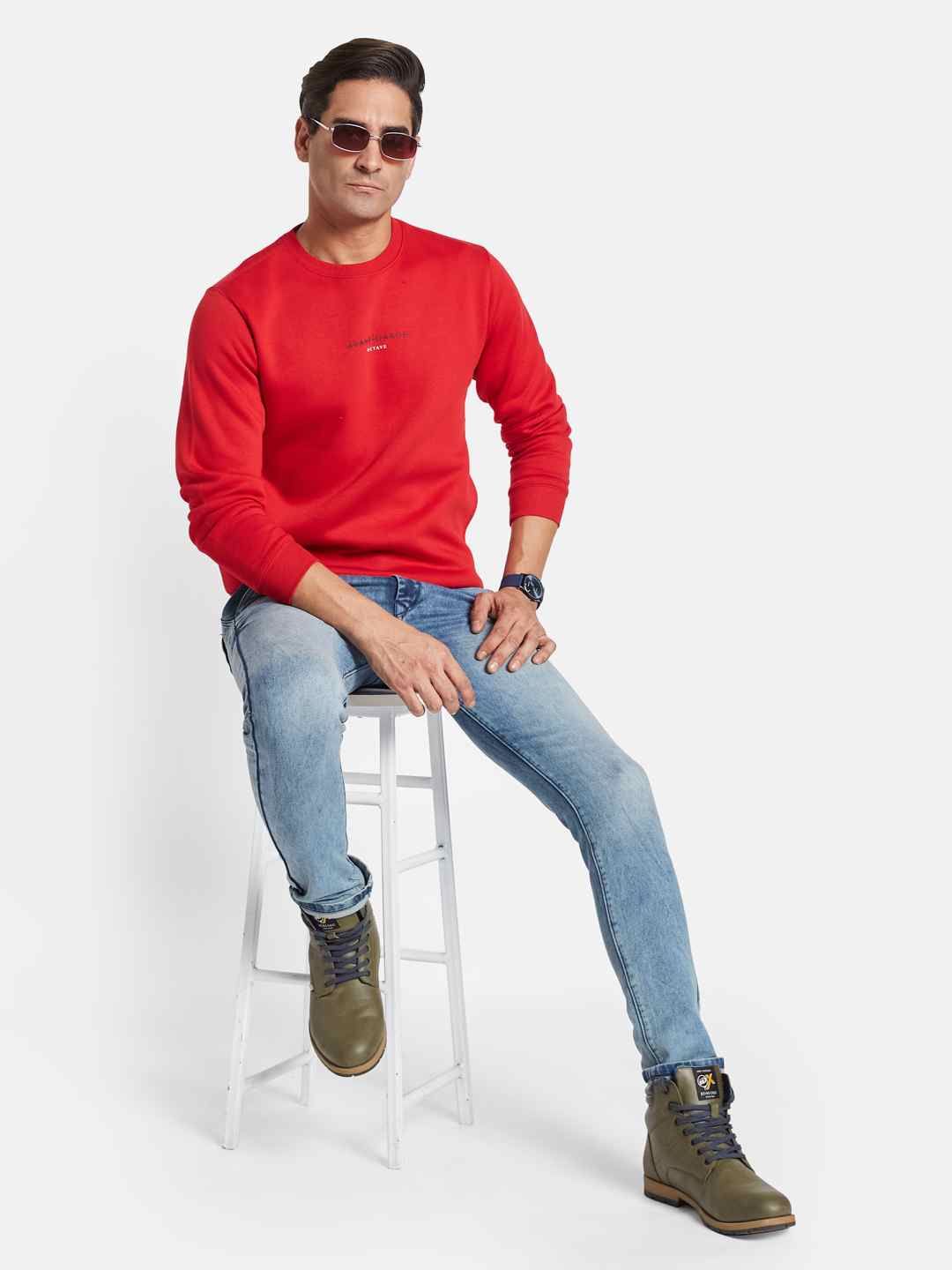 Octave Men Long Sleeves Round Neck Sweatshirt