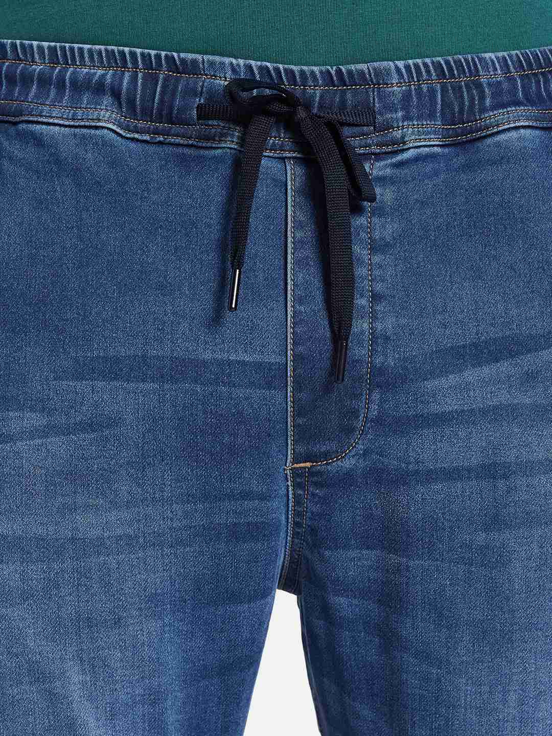 Octave Men Mildly Distressed Light Fade Stretchable Jeans