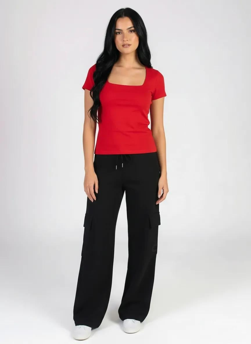 Women Brick Solid T-shirt
