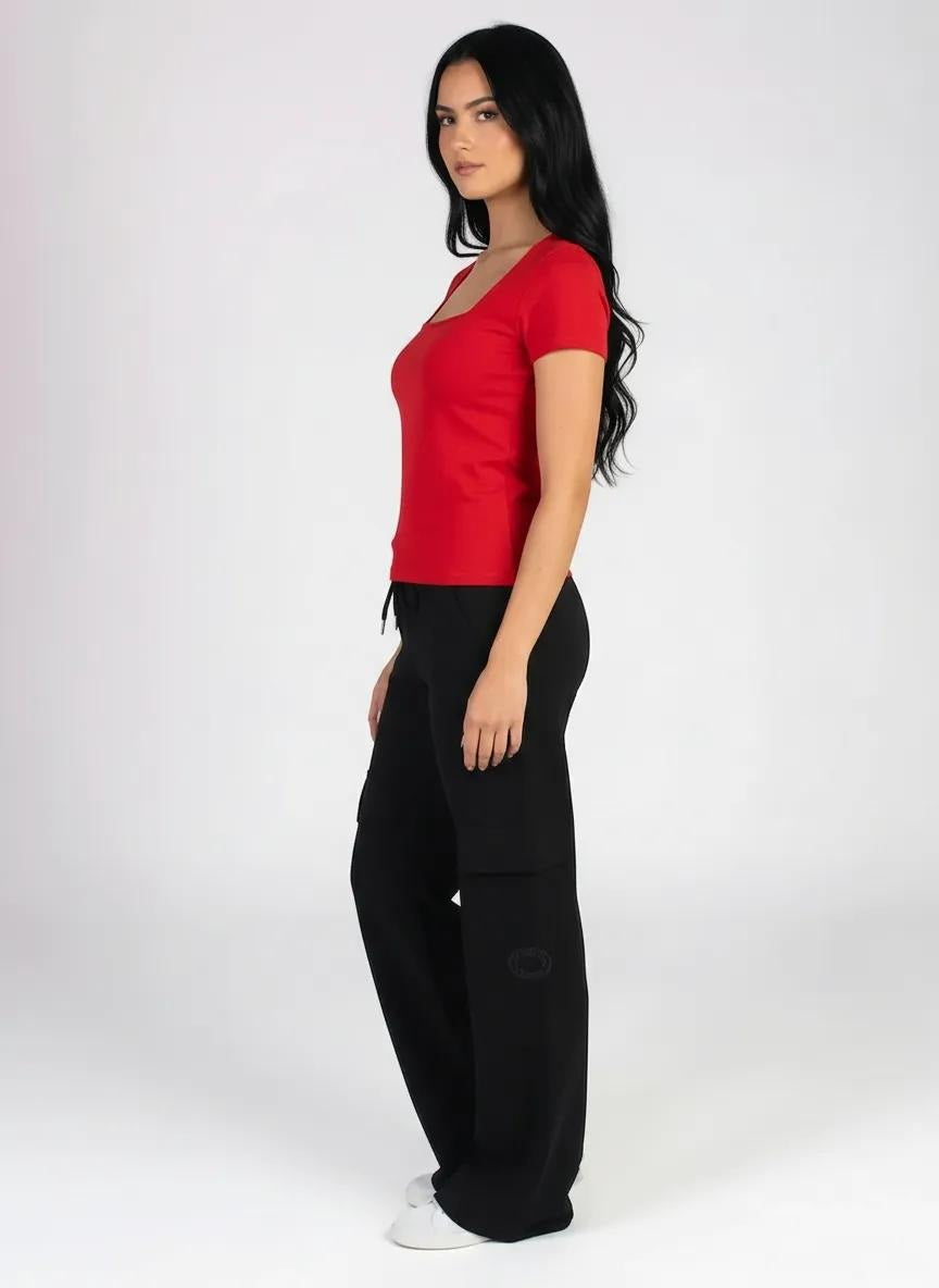 Women Brick Solid T-shirt