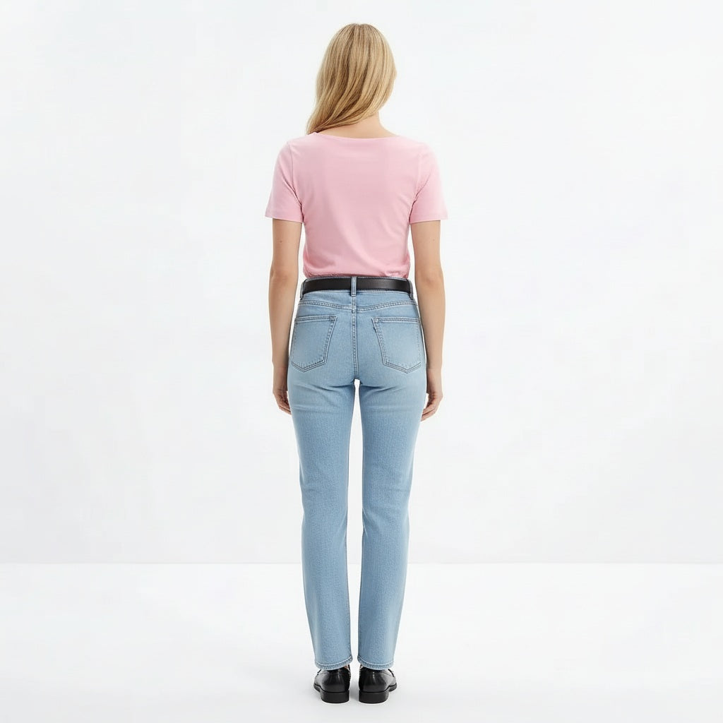 Women Ice Pink Solid T-shirt