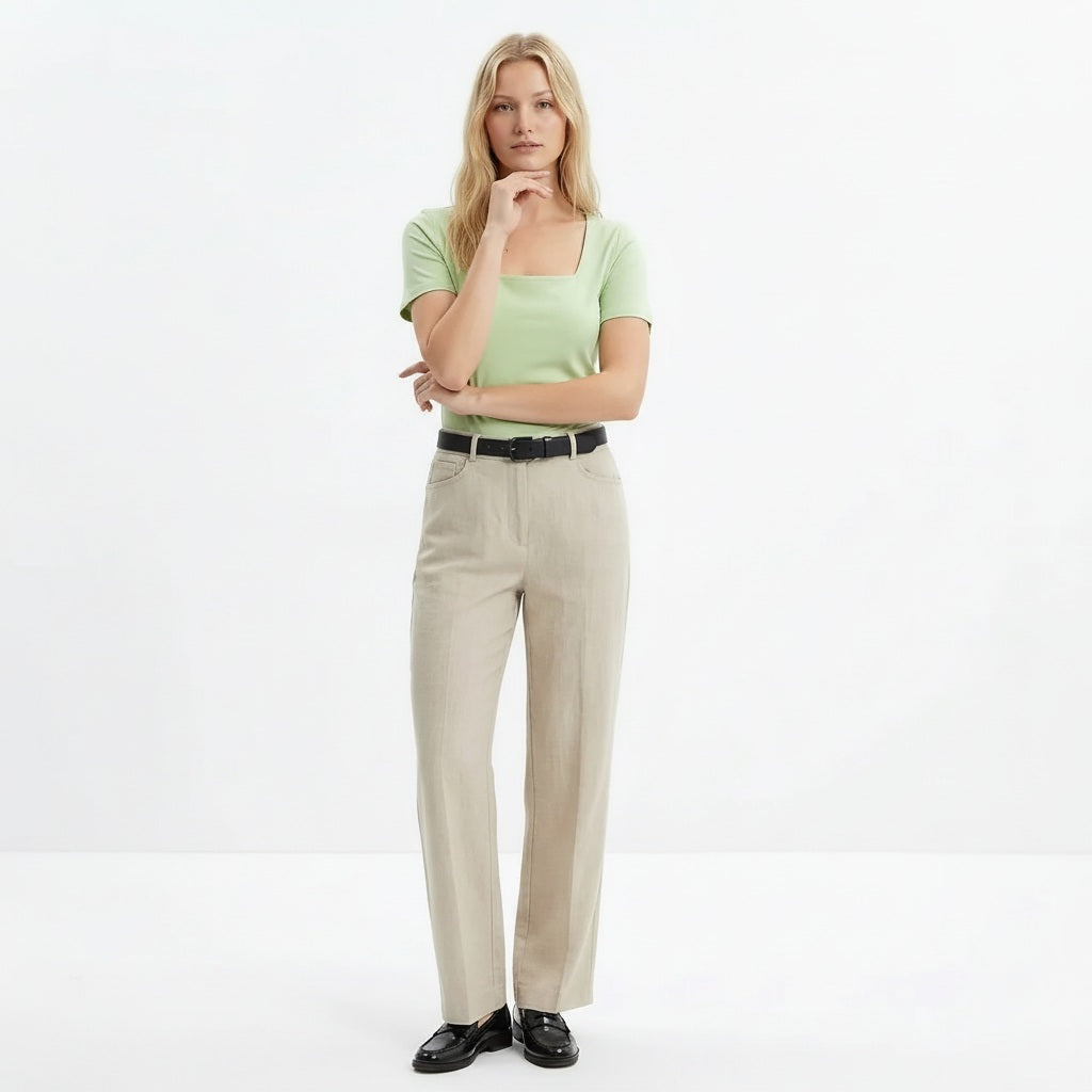 Women Mist Solid T-shirt
