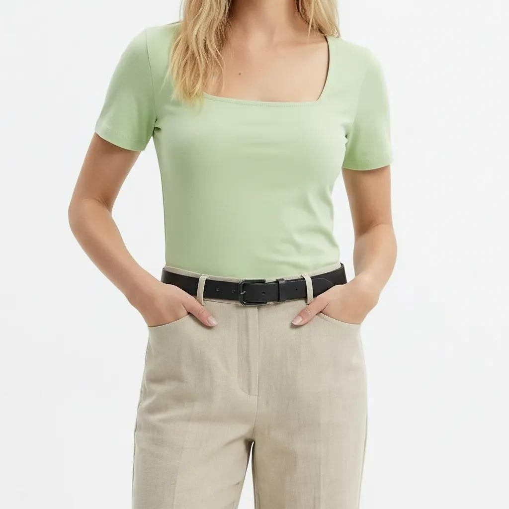 Women Mist Solid T-shirt