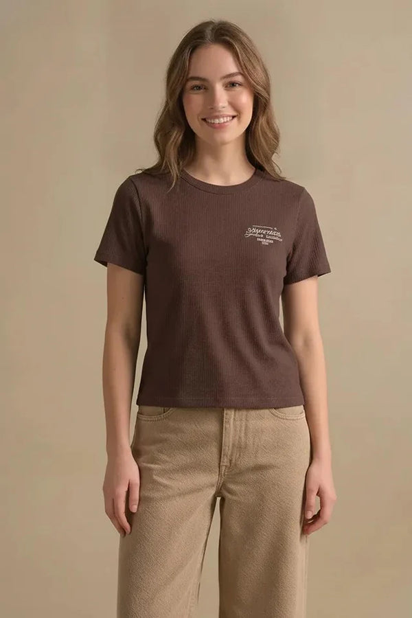 Women Coffee Typography T-shirt
