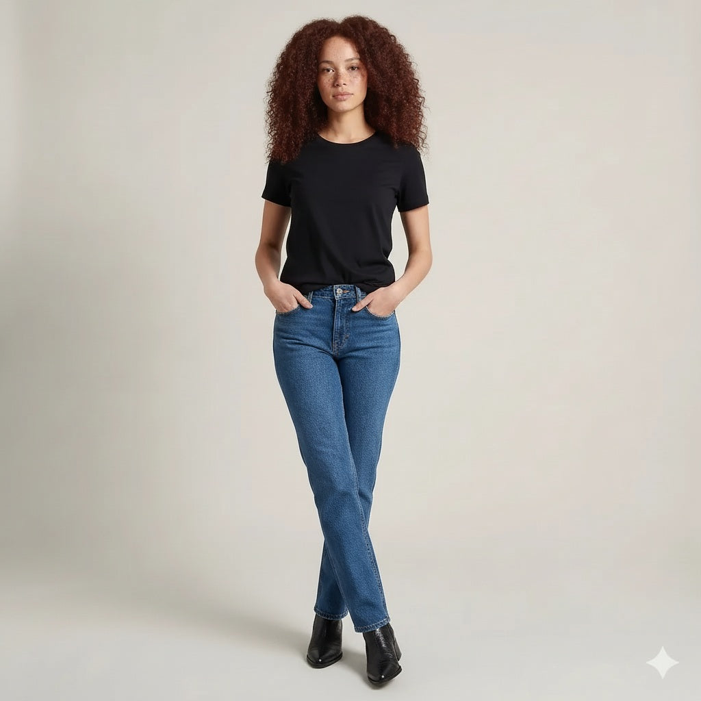 Women Black Typography Round Neck T-shirt