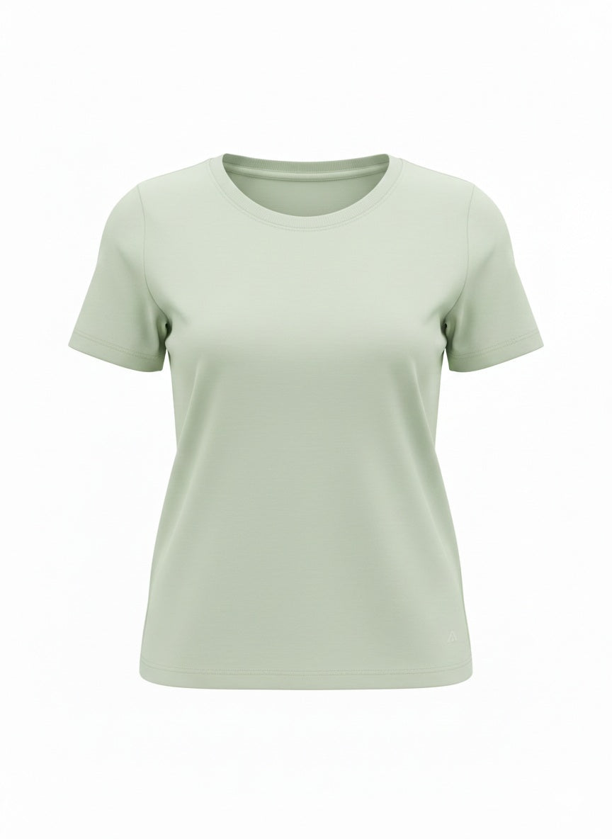 Women Mist Typography Round Neck T-shirt
