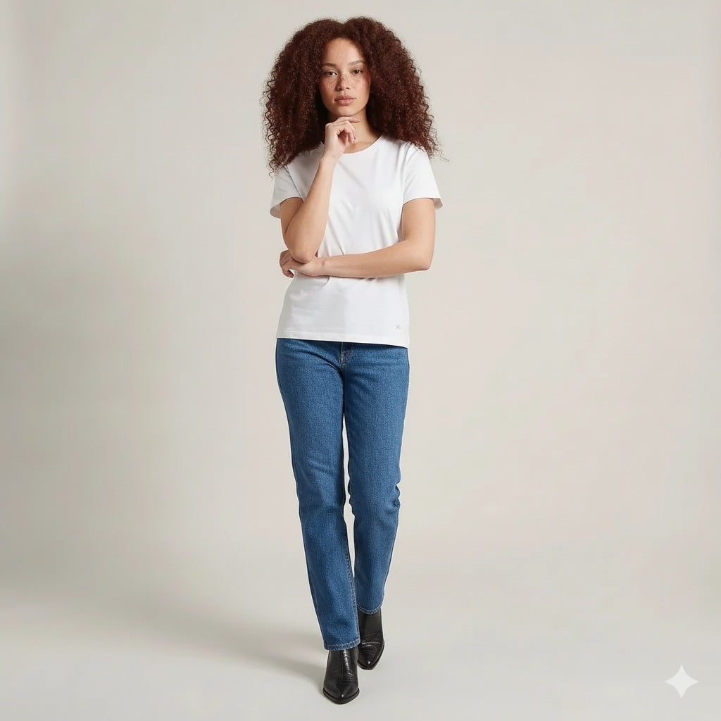Women Solid Round Neck T-Shirt