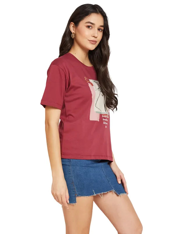 Mettle Women Floral Printed T-Shirt