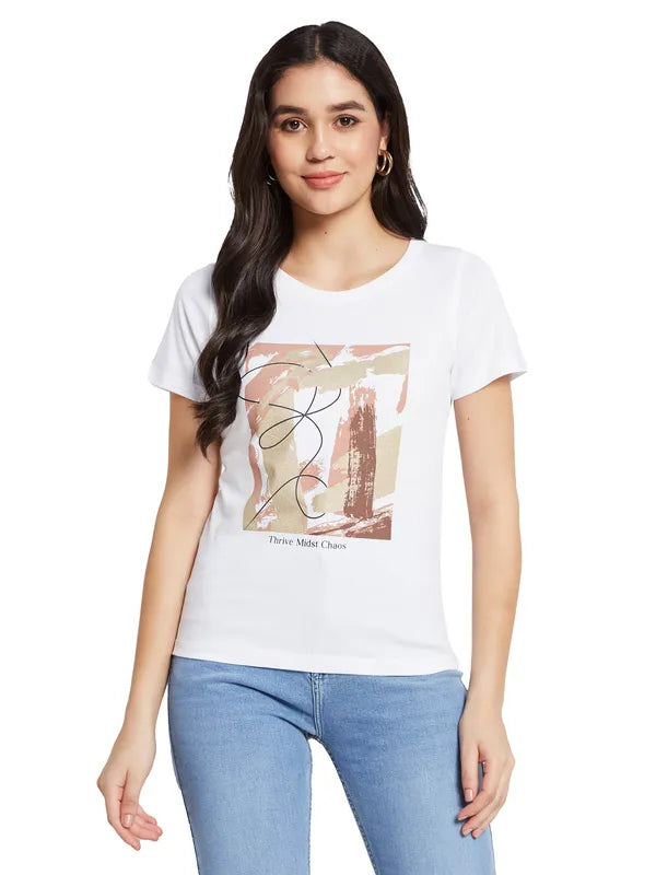 Mettle Women Graphic Printed T-Shirt