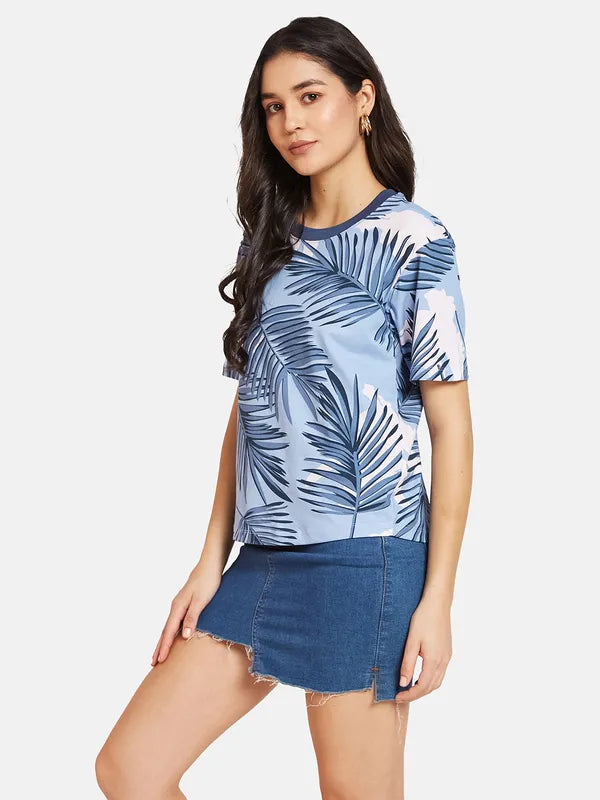 Mettle Ss24 Women Tropical Printed T-Shirt