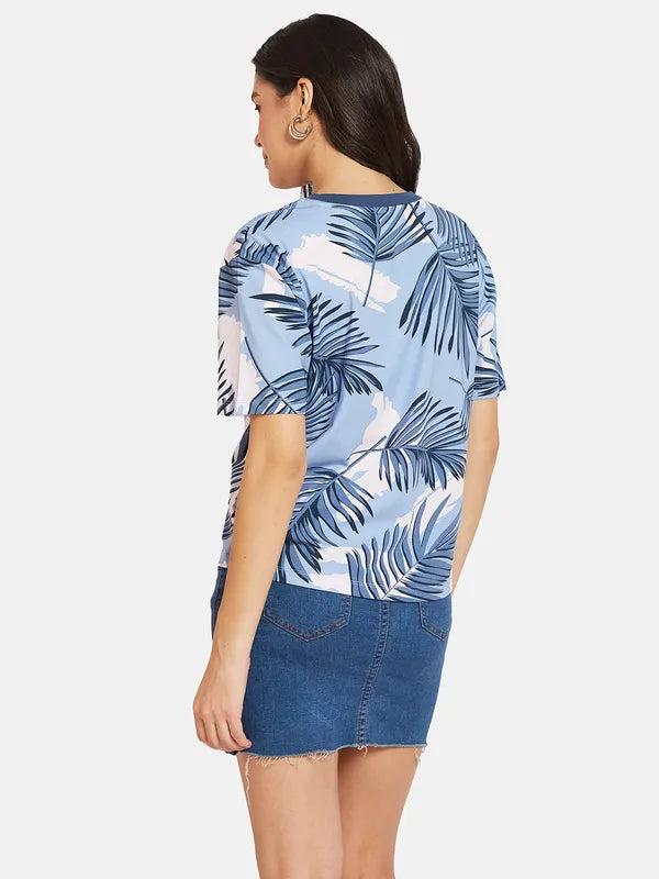 Mettle Ss24 Women Tropical Printed T-Shirt