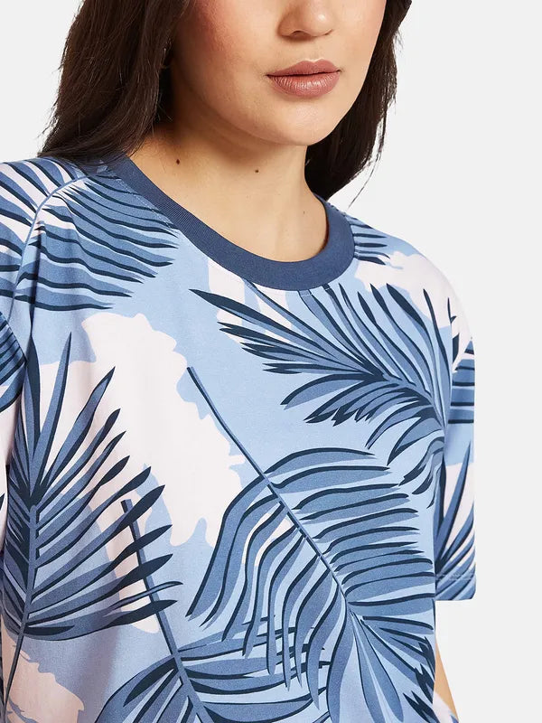 Mettle Ss24 Women Tropical Printed T-Shirt