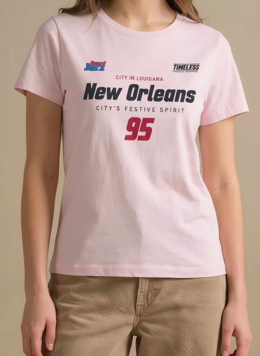 Women Typography Printed T-shirt