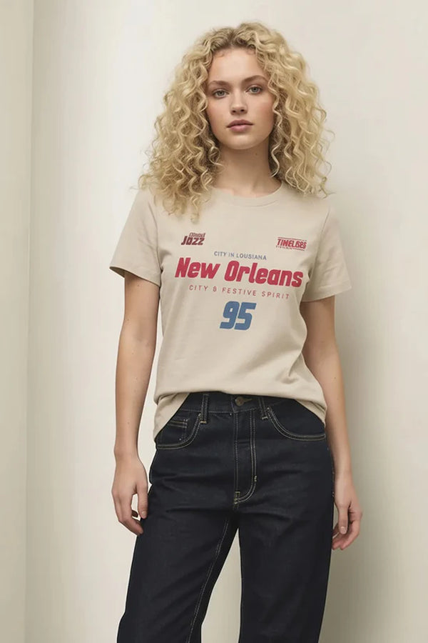Women Typography Printed T-shirt