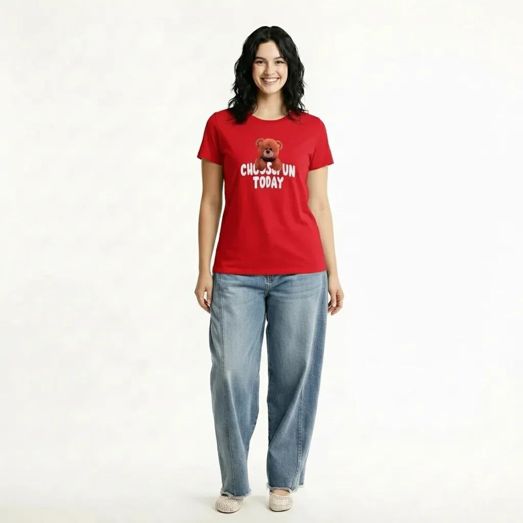 METTLE Women Brick Printed T-shirt