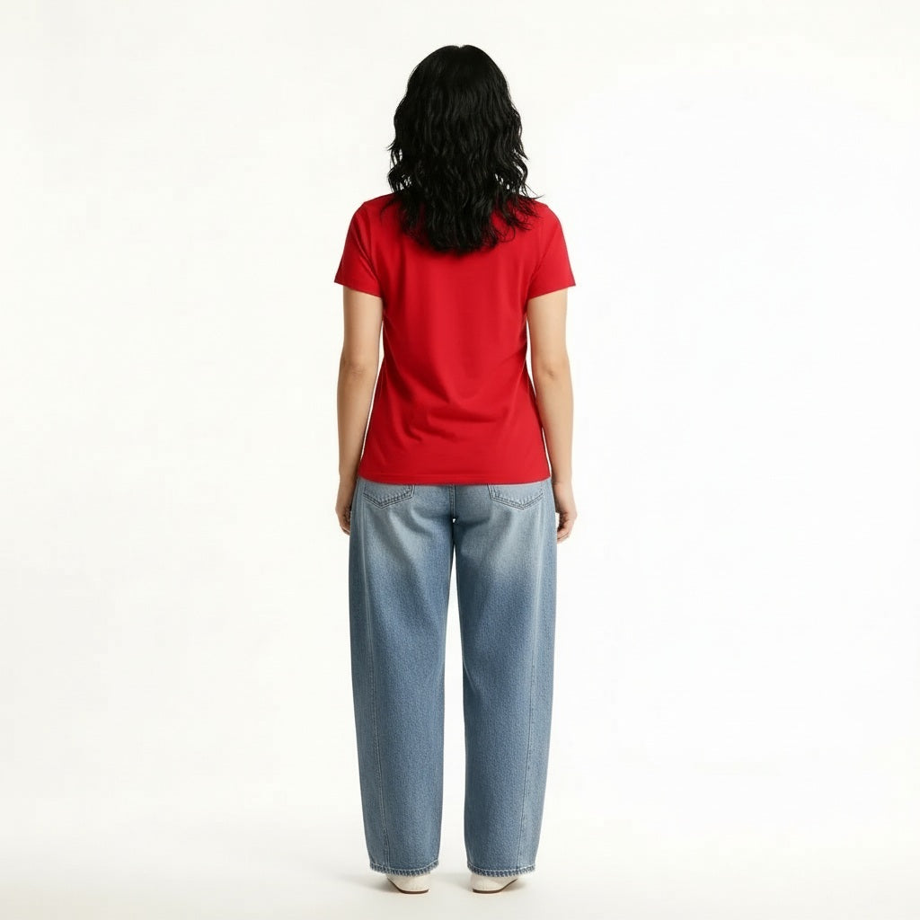 METTLE Women Brick Printed T-shirt