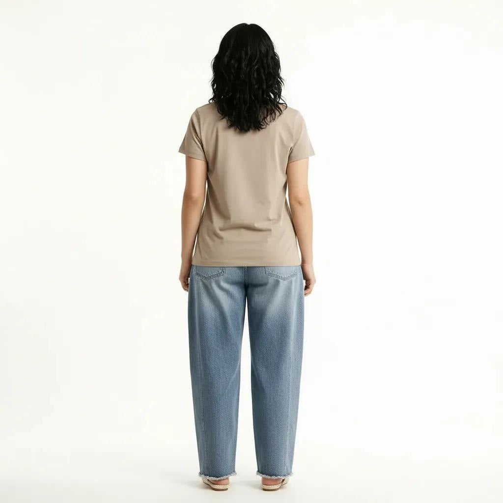 METTLE Women Sand Printed T-shirt