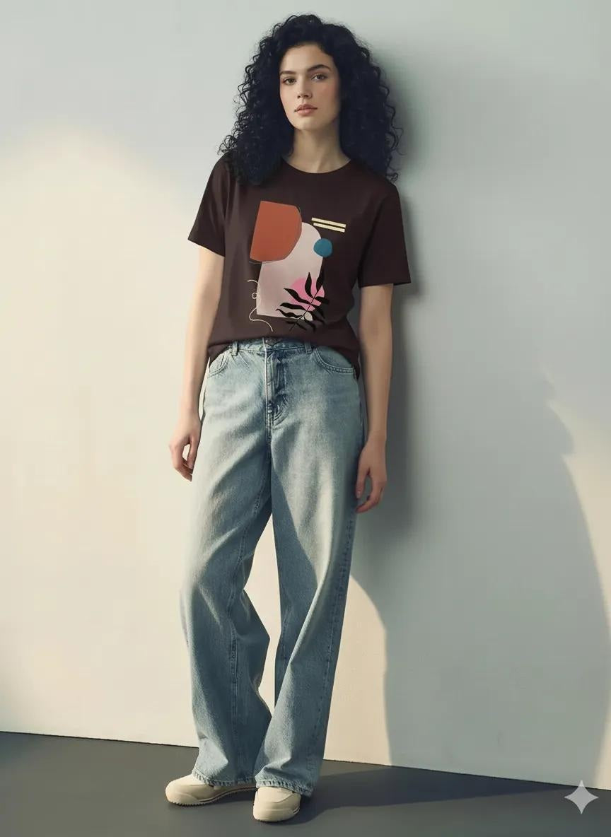 Women Wine Printed T-shirt