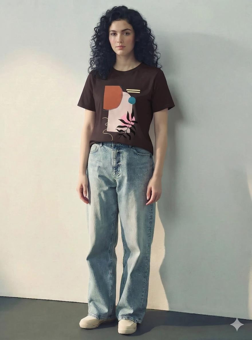 Women Wine Printed T-shirt