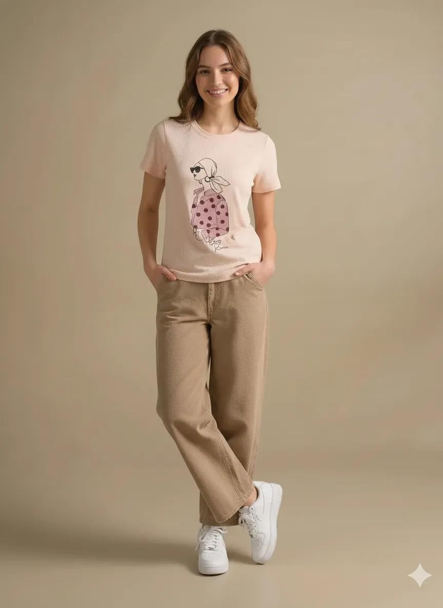 METTLE Women Printed T-shirt