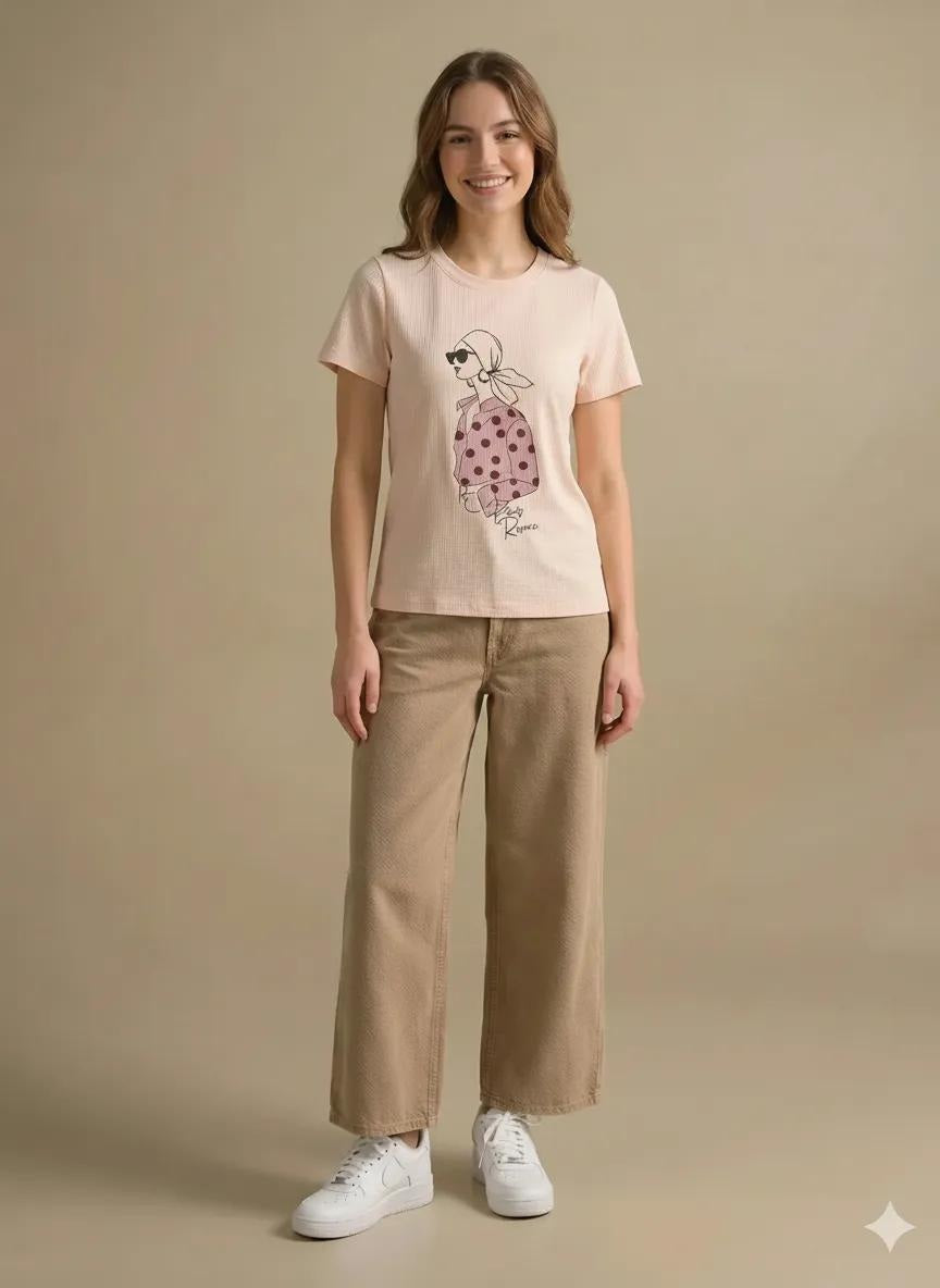 METTLE Women Printed T-shirt