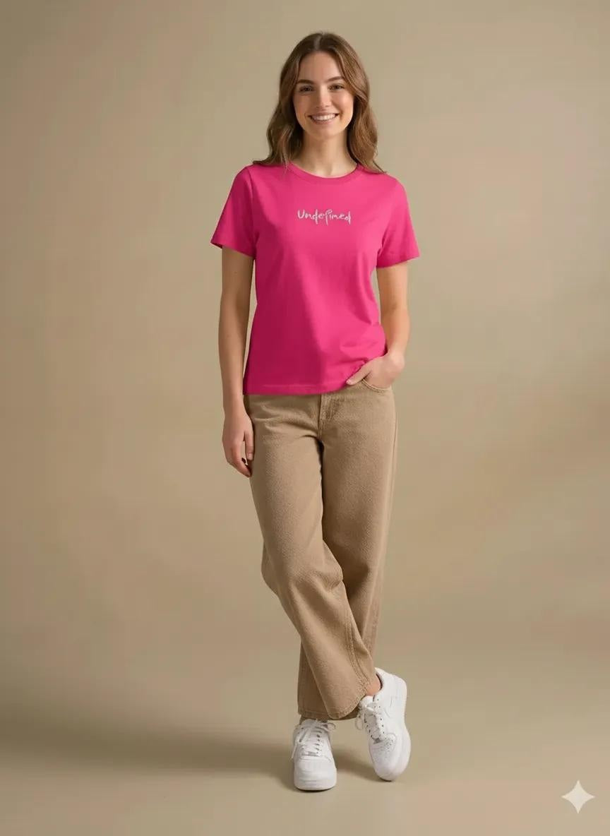 METTLE Women Hot Pink Printed T-shirt