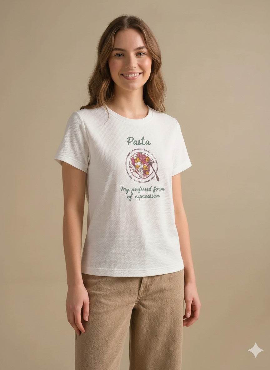 Women Typography Printed T-shirt