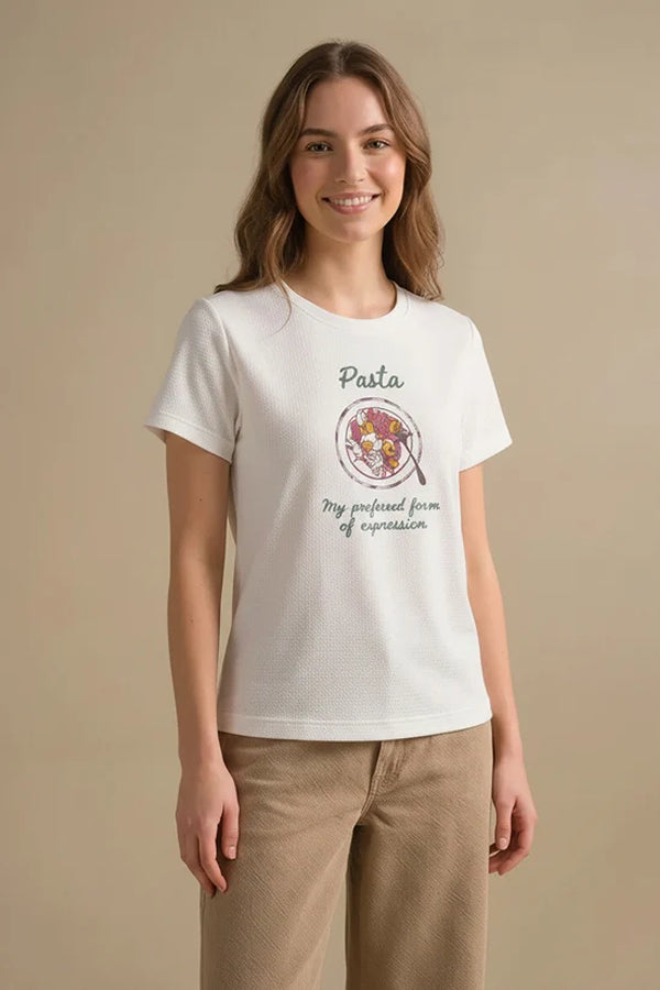 Women Typography Printed T-shirt