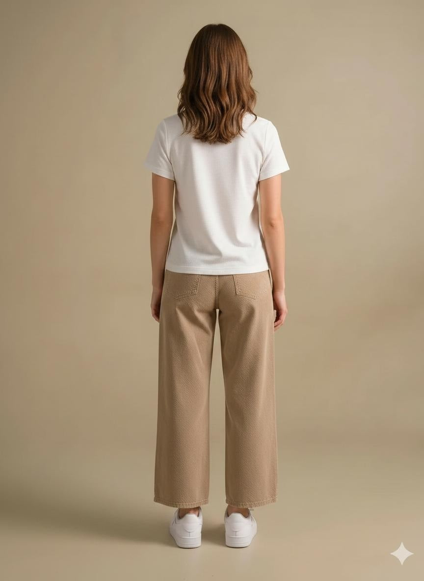 Women Off White Typography Printed T-shirt