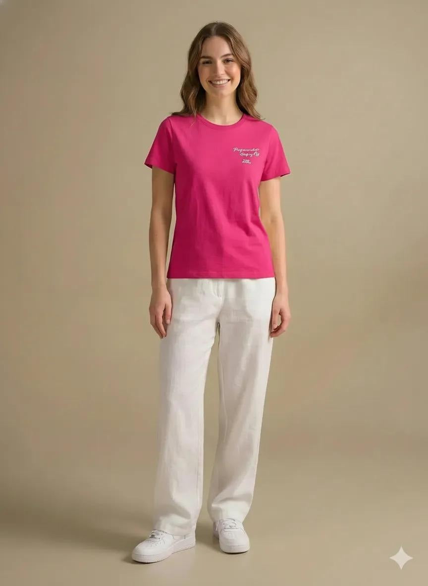 METTLE Women Berry Printed T-shirt