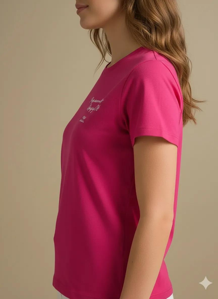 METTLE Women Berry Printed T-shirt
