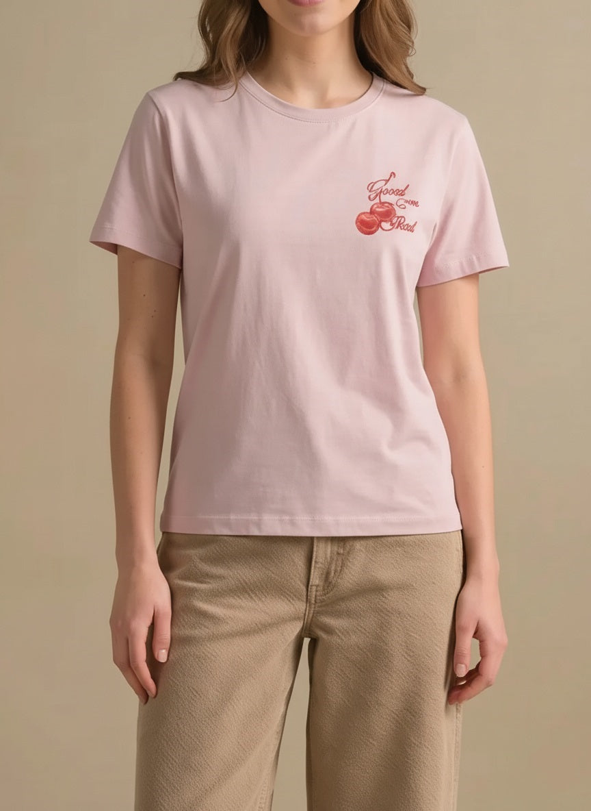 Women Barely Pink Printed T-shirt