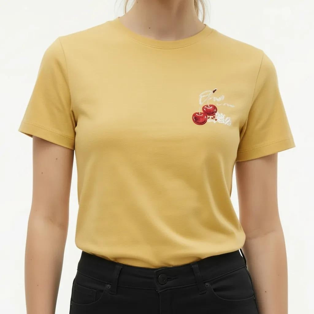 Women Sundress Graphic Printed Short Sleeves Cotton T-shirt