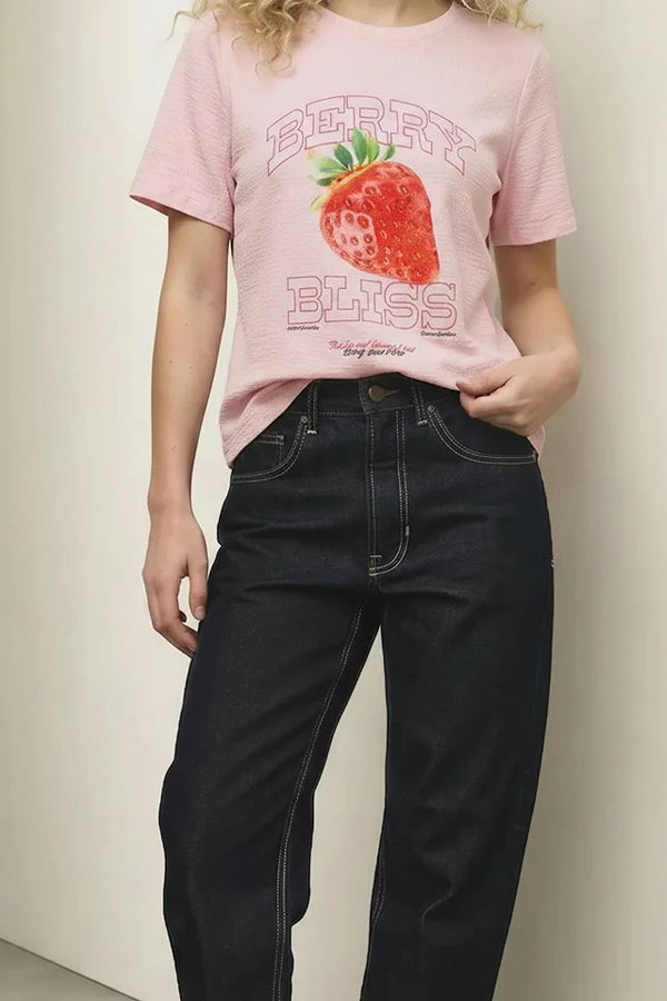 Women Heavenly Pink Printed T-shirt