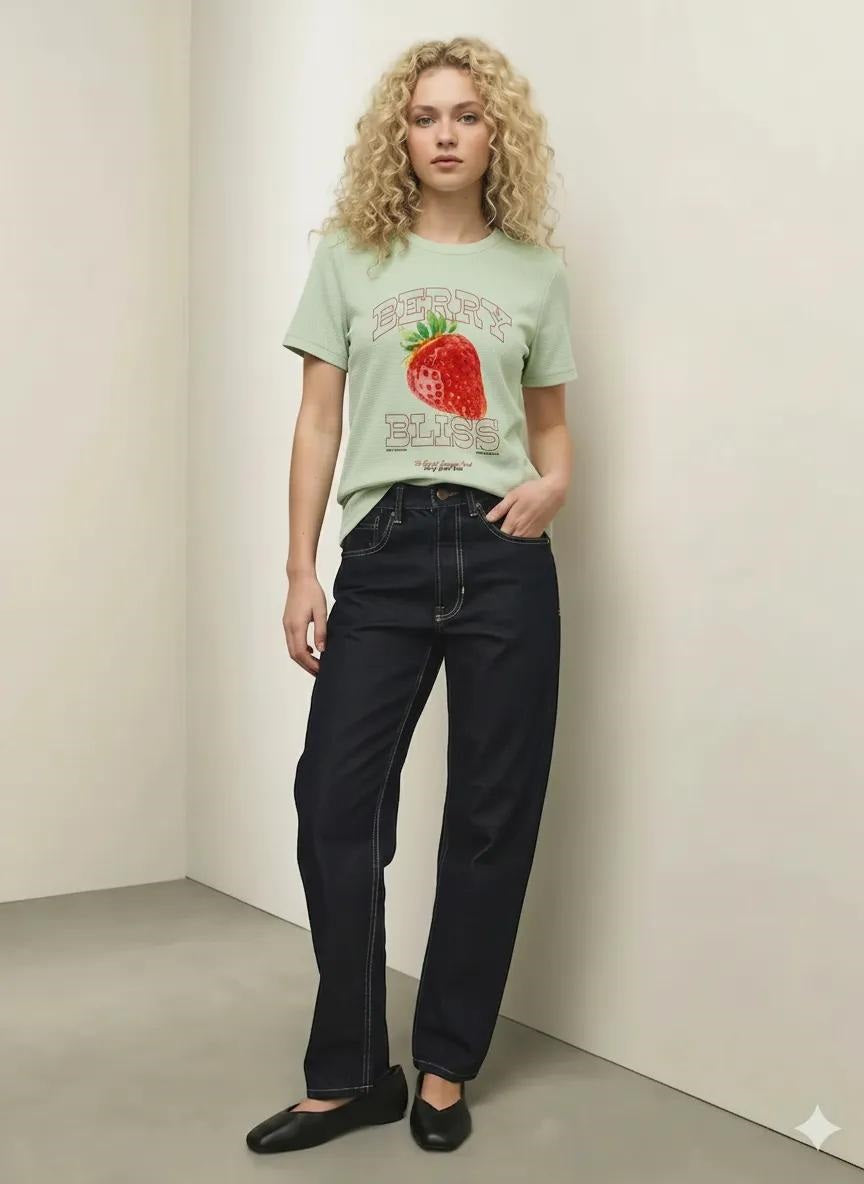 Women Mist Printed T-shirt