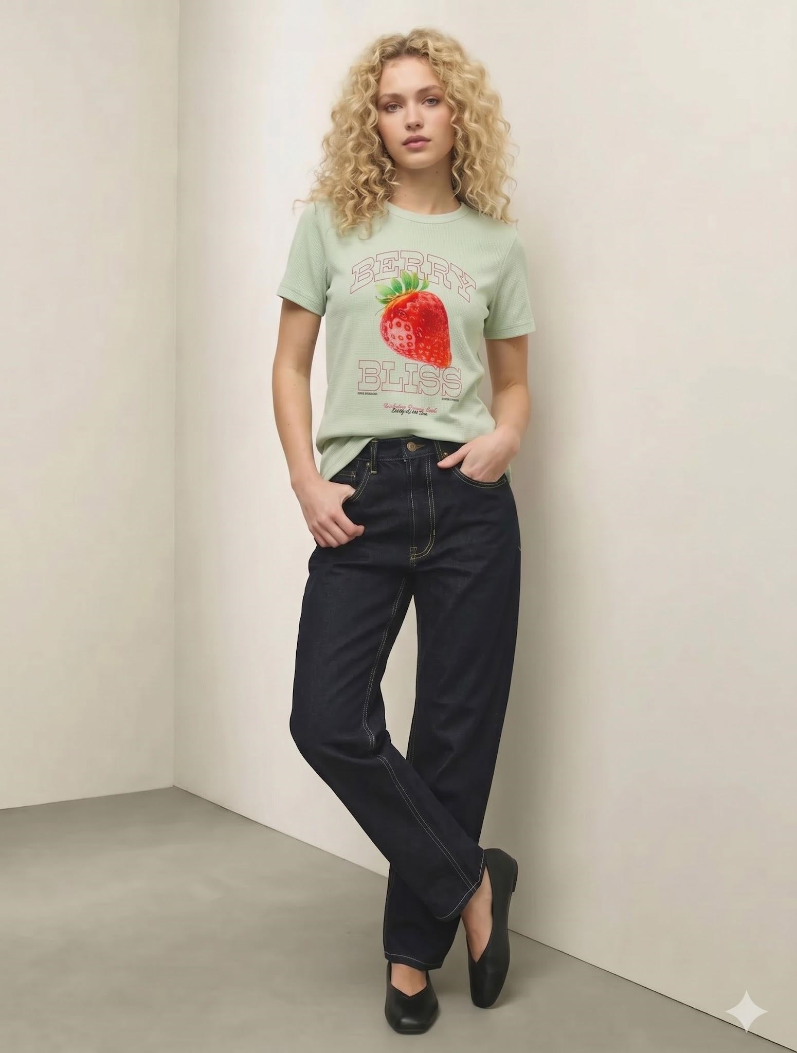Women Mist Printed T-shirt
