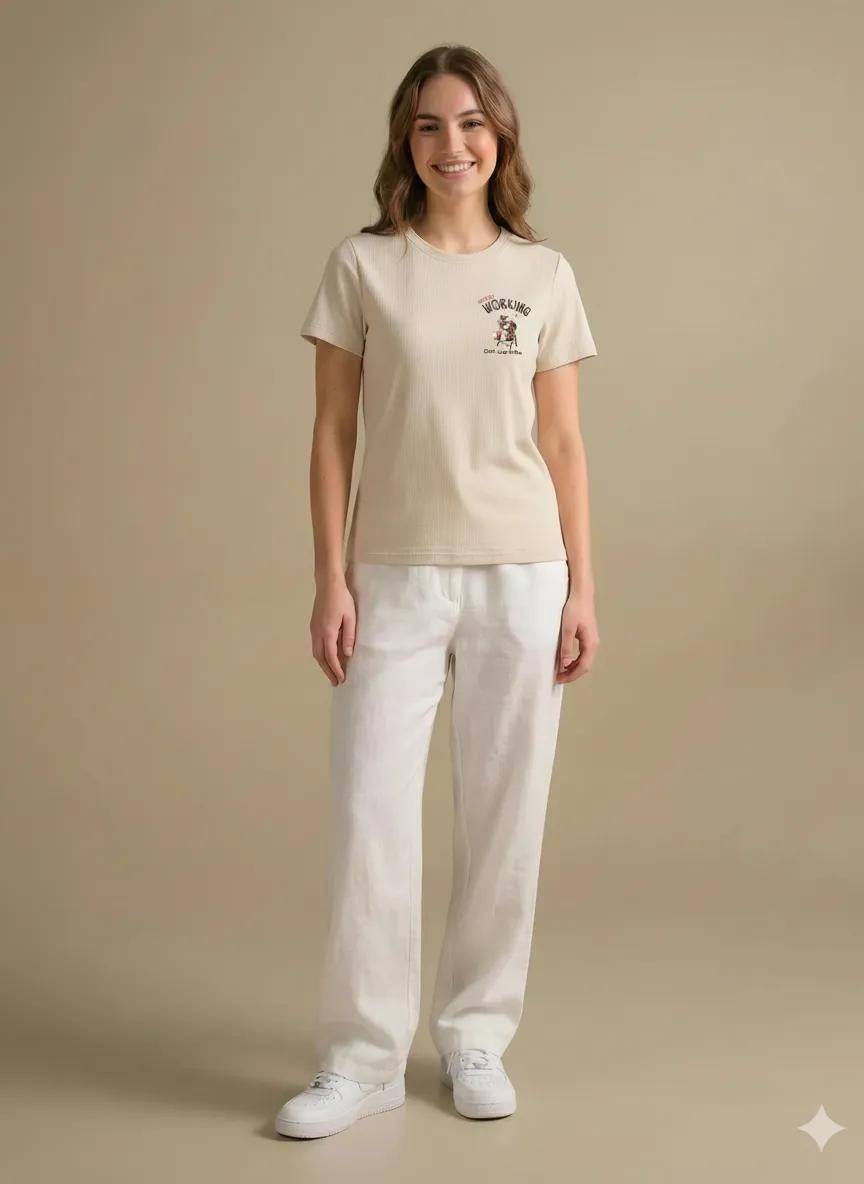 METTLE Birch Women Printed T-shirt