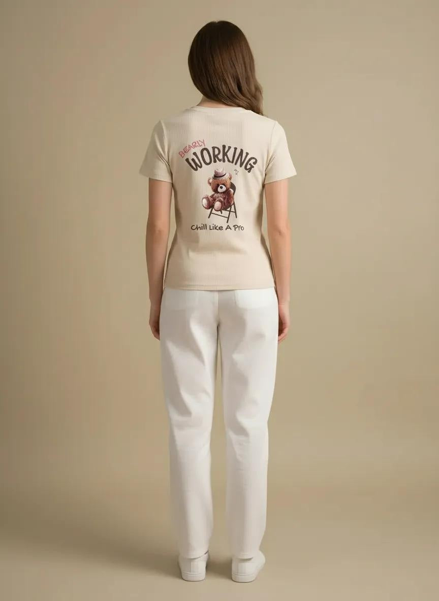 METTLE Birch Women Printed T-shirt