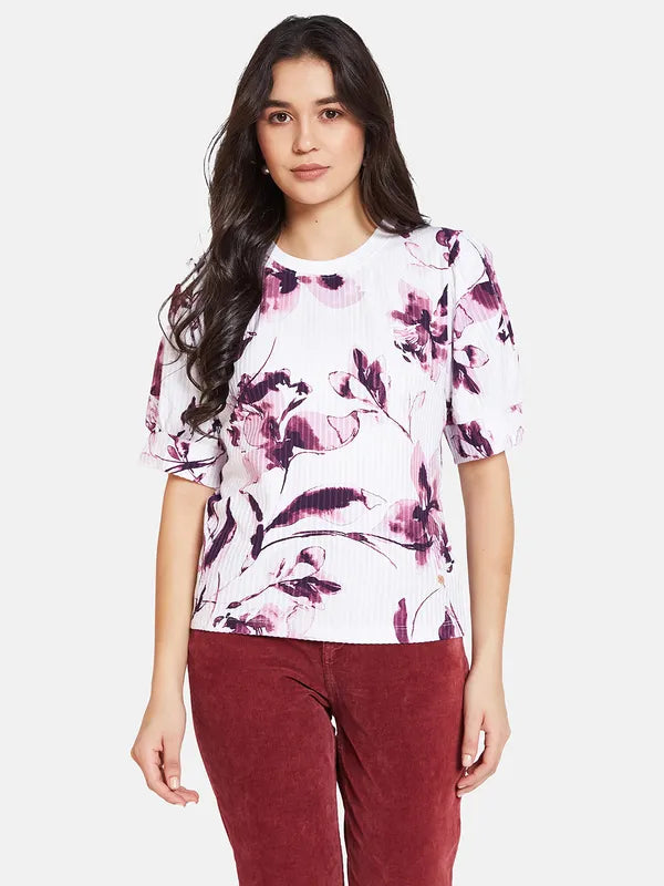 Mettle Ss24 Women Floral Printed T-Shirt