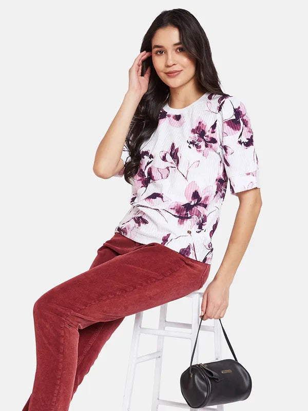 Mettle Ss24 Women Floral Printed T-Shirt