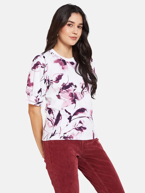 Mettle Ss24 Women Floral Printed T-Shirt