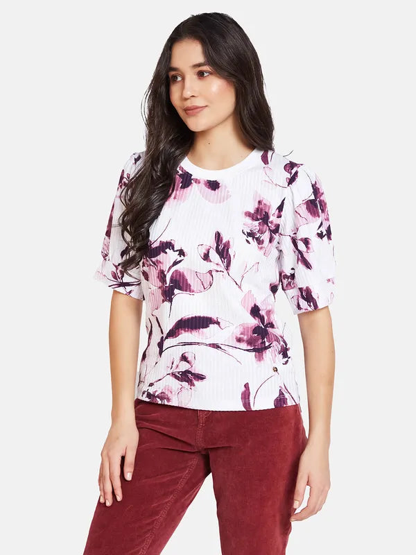 Mettle Ss24 Women Floral Printed T-Shirt