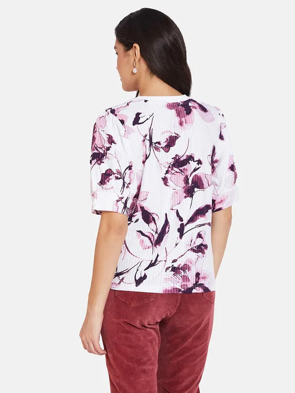 Mettle Ss24 Women Floral Printed T-Shirt