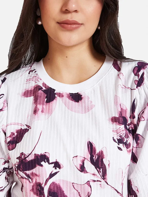 Mettle Ss24 Women Floral Printed T-Shirt