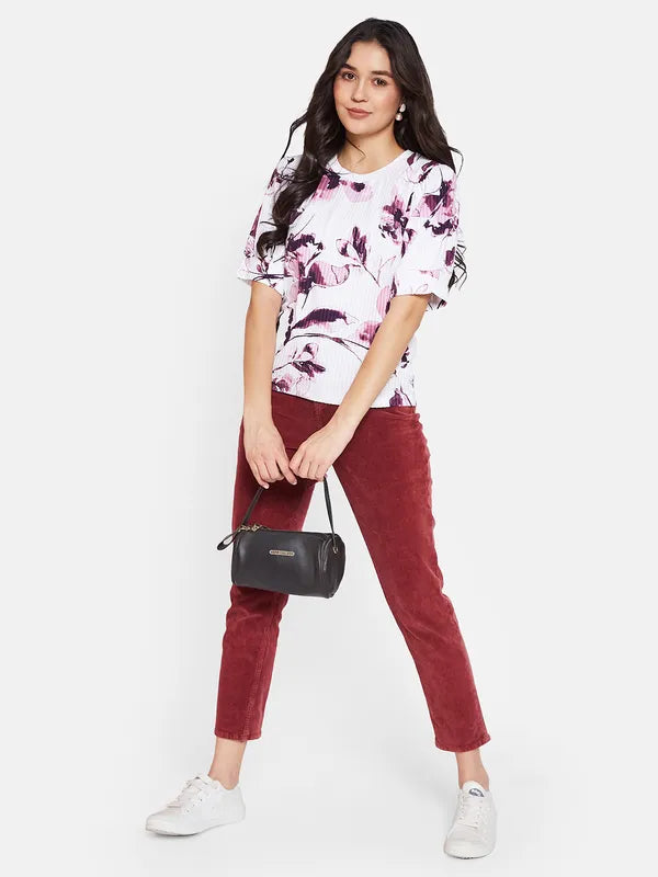 Mettle Ss24 Women Floral Printed T-Shirt