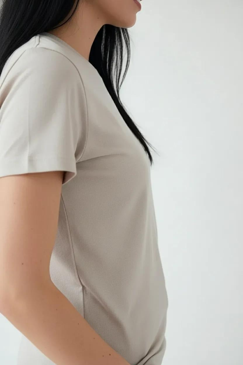Women Gray Dawn Printed Round Neck T-Shirt