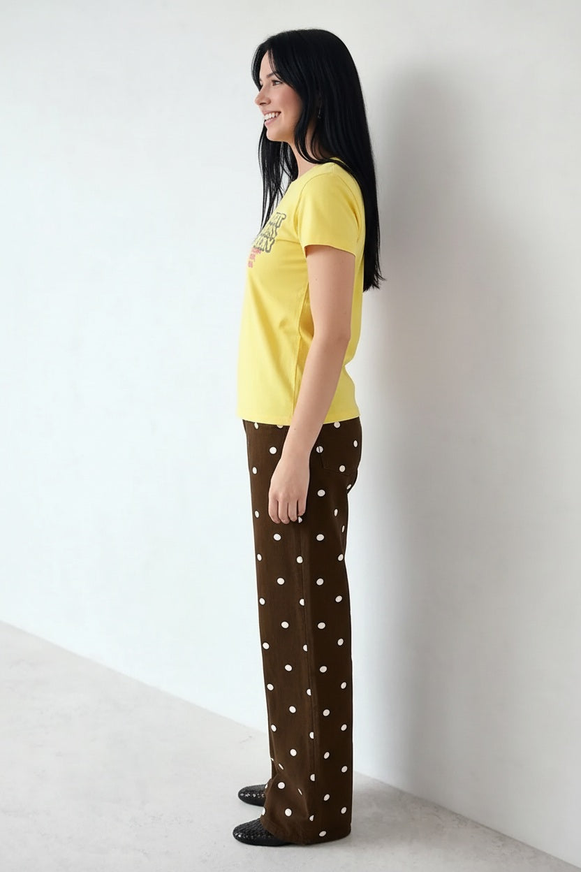 Women Lemon Ice Printed Round Neck T-Shirt
