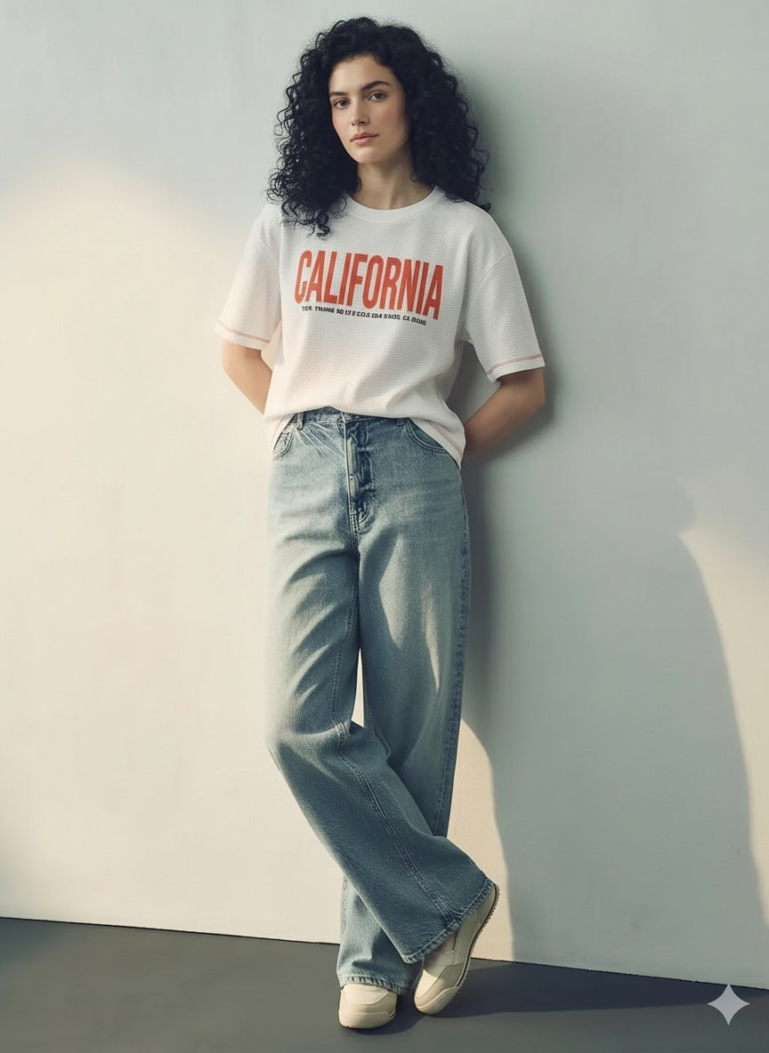 METTLE Off White Women Printed T-shirt