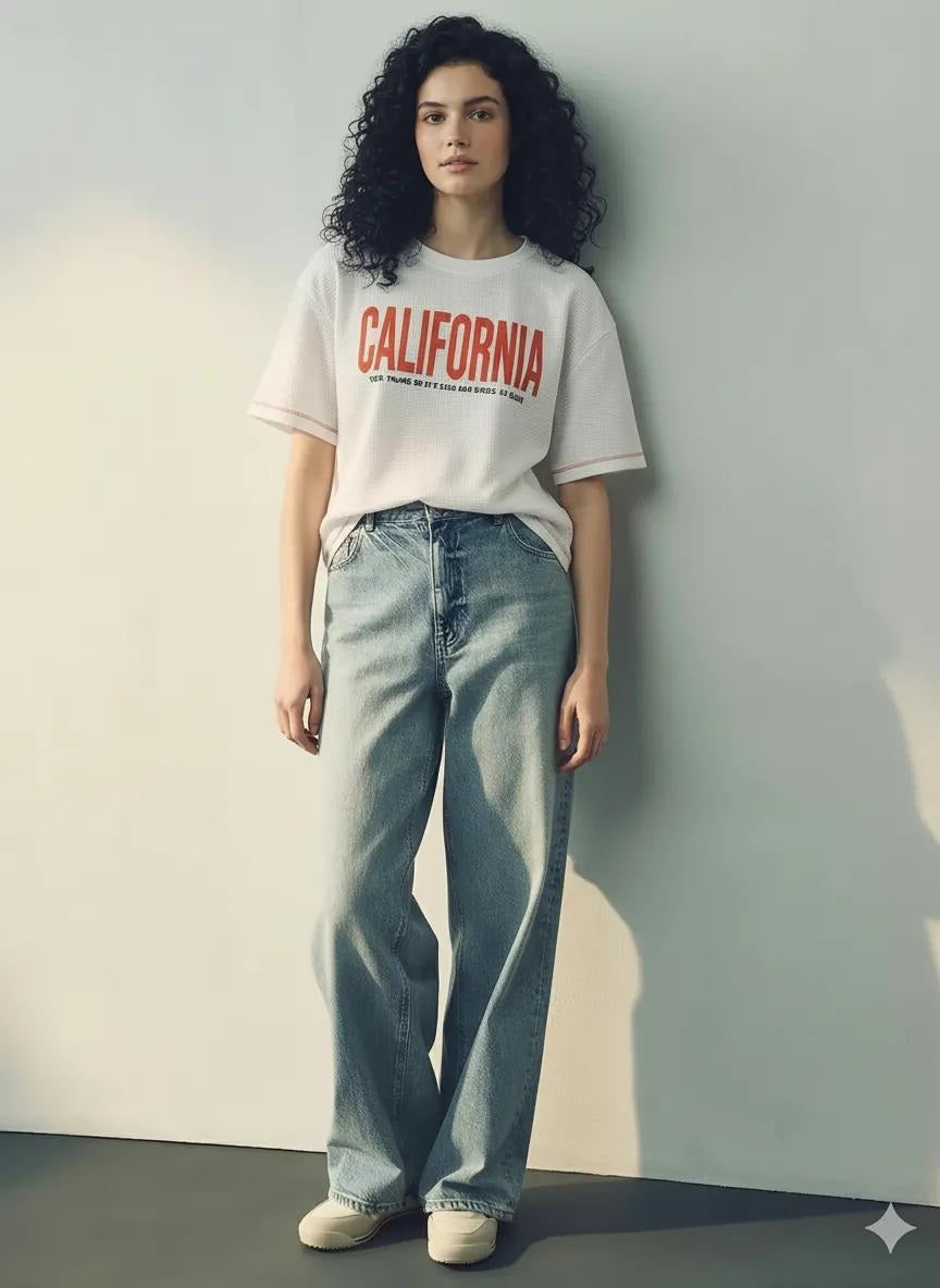 METTLE Off White Women Printed T-shirt