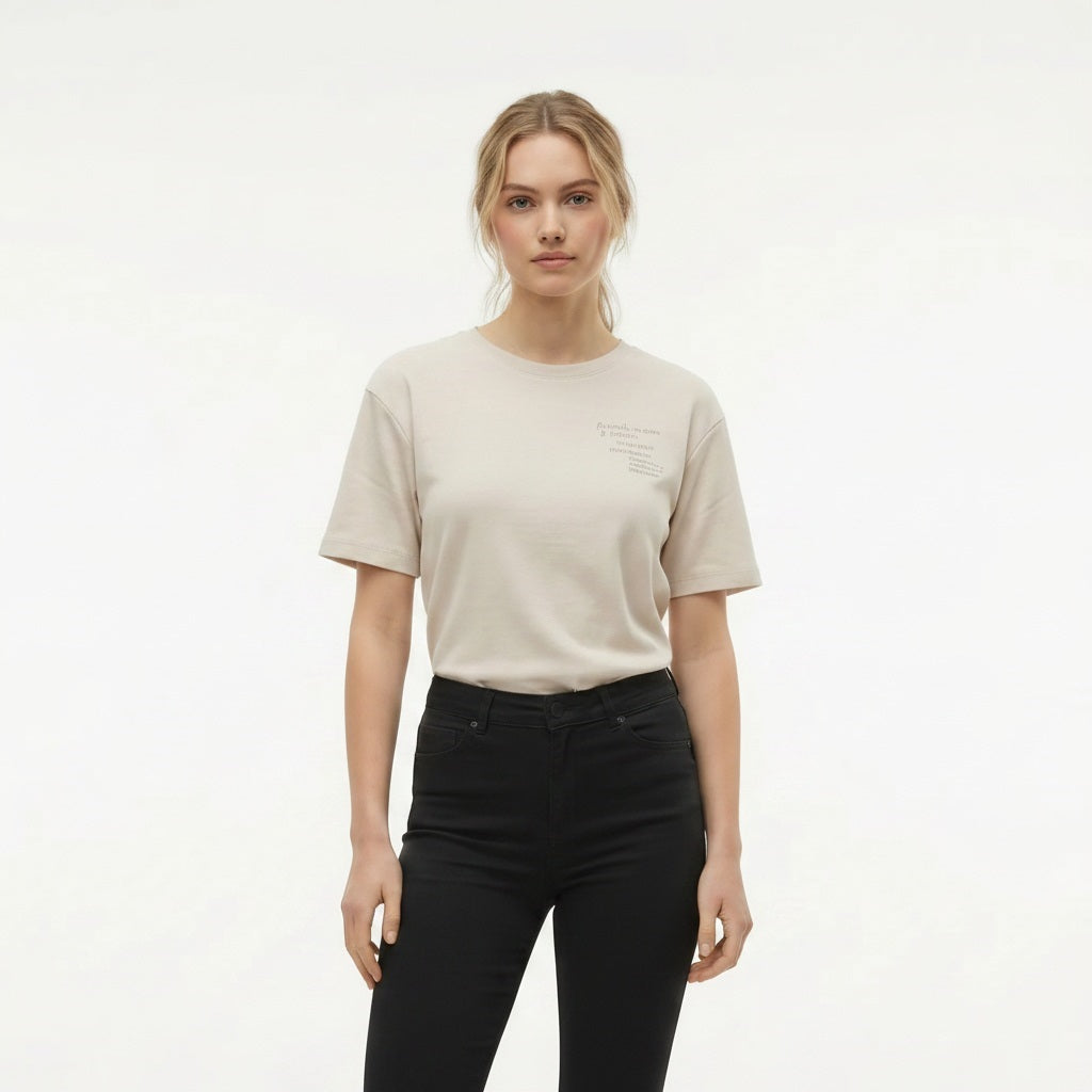 Women Pristine Typography Printed T-shirt